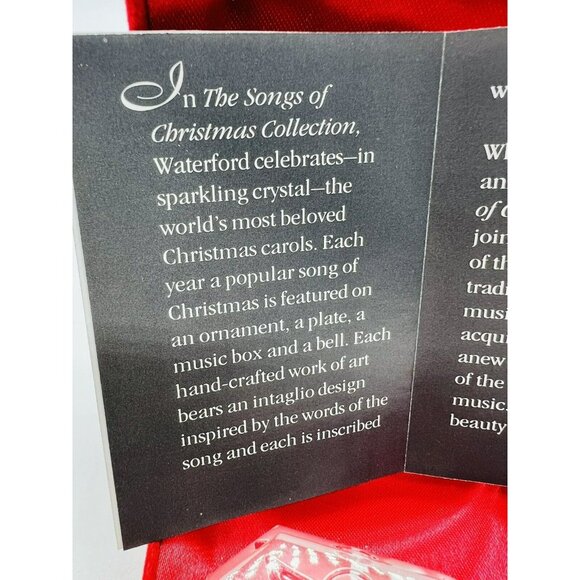 Waterford Crystal Hark The Herald Angels Sing Ornament 1998 Songs Of Christmas - Picture 5 of 7
